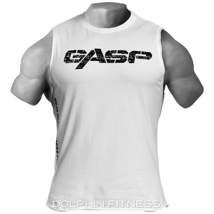 Gasp Vintage Tank, hvit singlet fra GASP | Lynrask levering