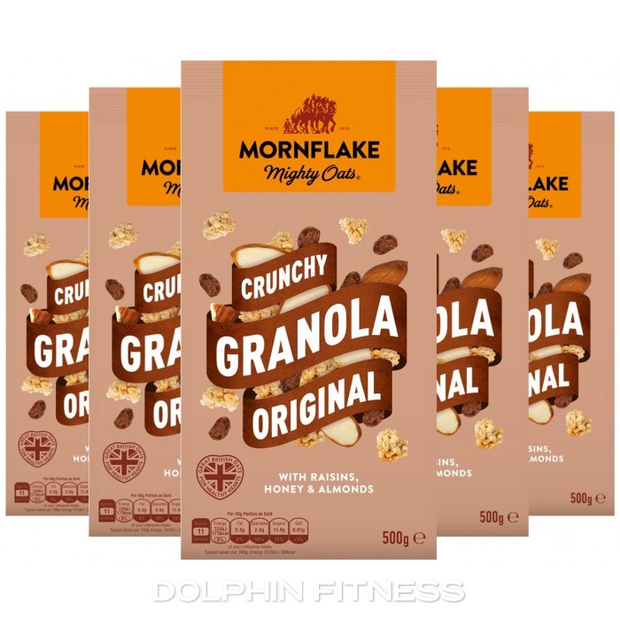 Mornflake - Original Crunchy Granola. 1x 500g Sachets Bags. High Fibre Granola Cereal Multipack, Breakfast Cereal With Raisins, Honey & Almonds Mix - View #6