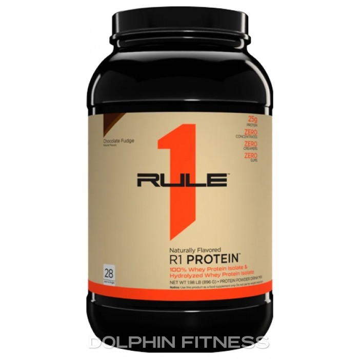 R1 PROTEIN - chocolate fudge flavor protein powder by Rule1