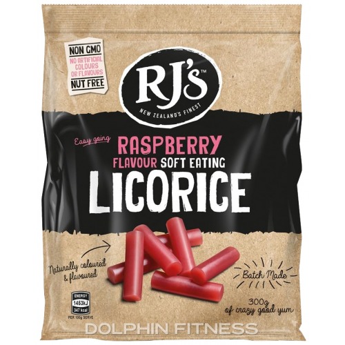 Rj's Raspberry Soft Eating Licorice 1 x 300g