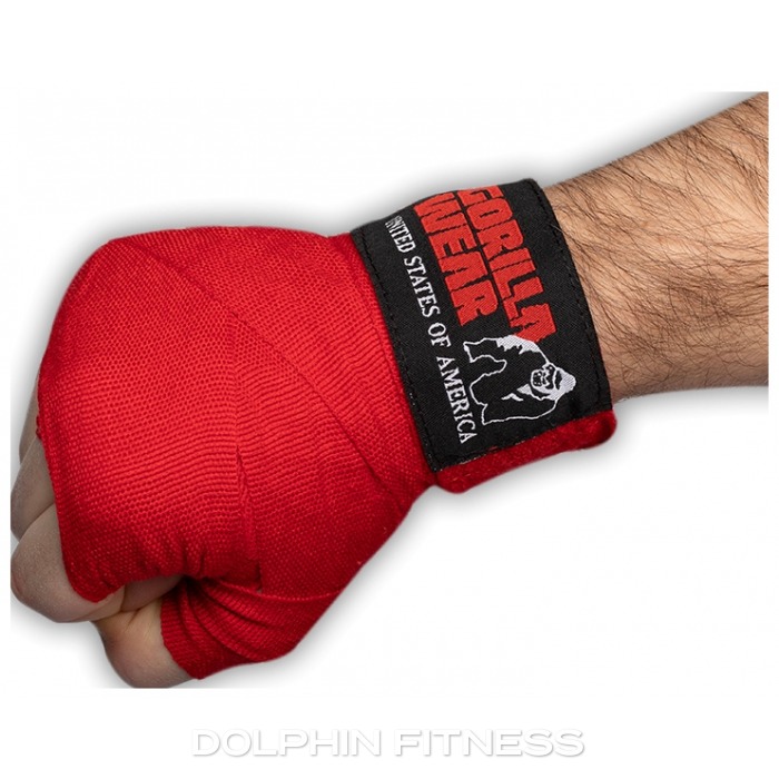 Gorilla Wear Boxing Hand Wraps Red