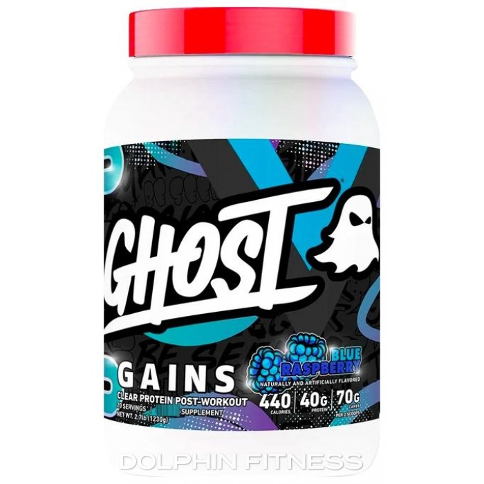 Ghost Clear Gains Protein Blue Raspberry - Blue Raspberry flavor protein powder by Ghost