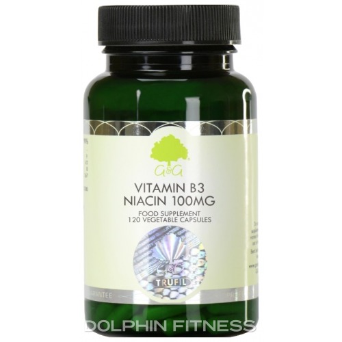 Gandg Vitamin B3 Niacin 100 Mg 120 Capsules 