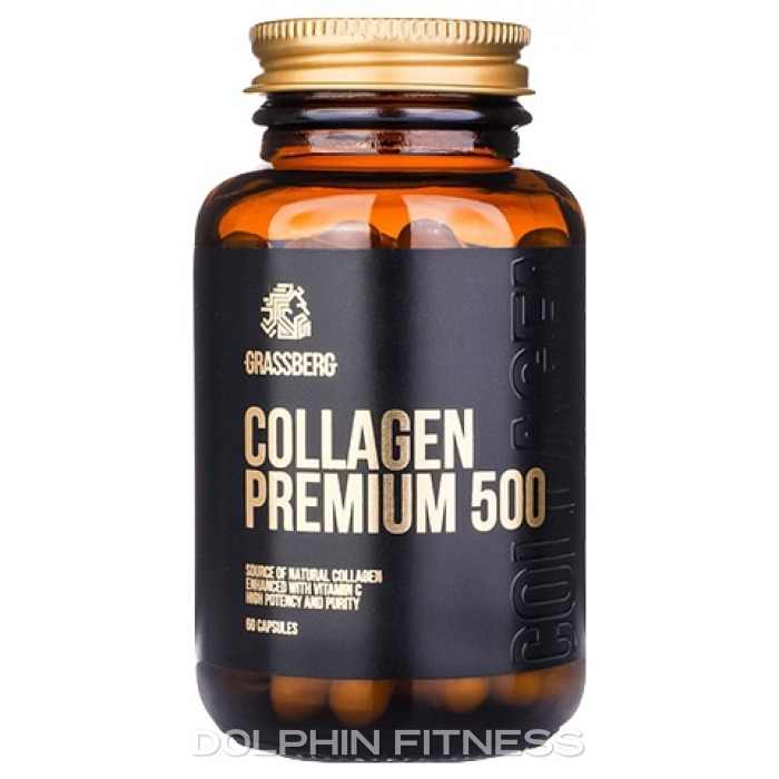 Complément Alimentaire Grassberg - Collagène 500 Mg + Vitamine C 40 Mg - 60 Capsules