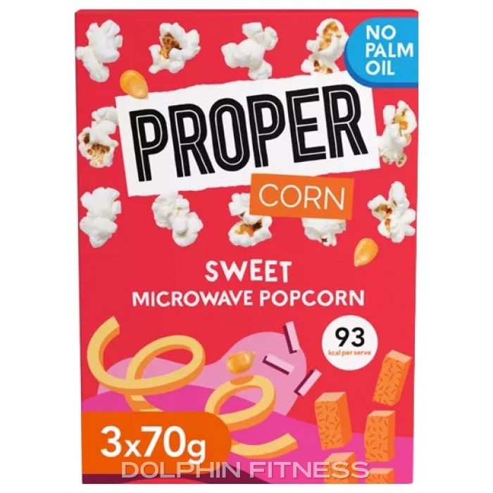 Proper Propercorn Microwavable Popcorn (1 x 3 x 70g) Sweet