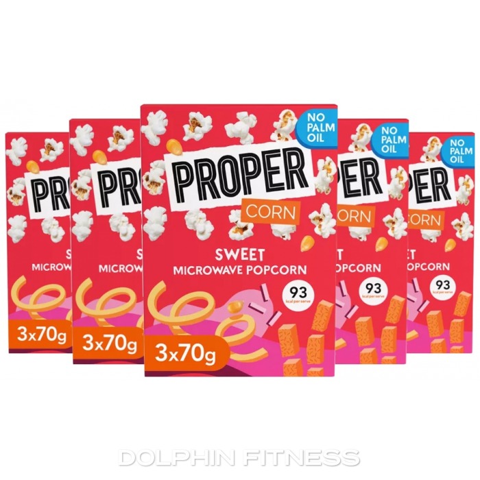 Proper Propercorn Microwavable Popcorn (5 x 3 x 70g) Sweet