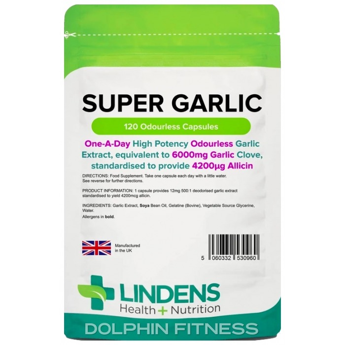 thumbnail image 2 of Lindens Ultra Garlic 15000 Mg Odourless Capsules - With Vitamin B1 & D3, 120-360 Caps, Heart & Immune Support 2 of 14