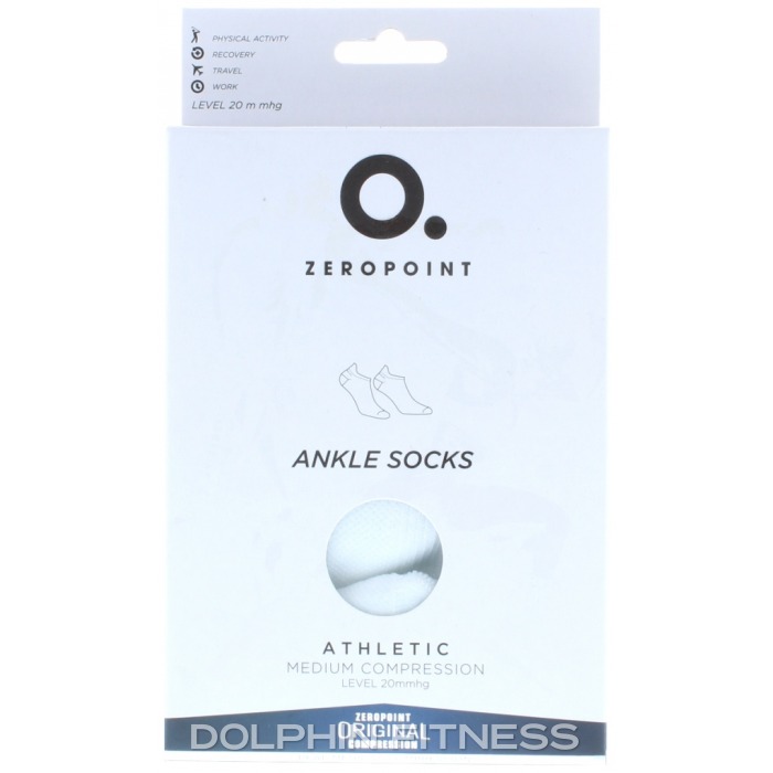 Zero Point Performance Ankle Socks White
