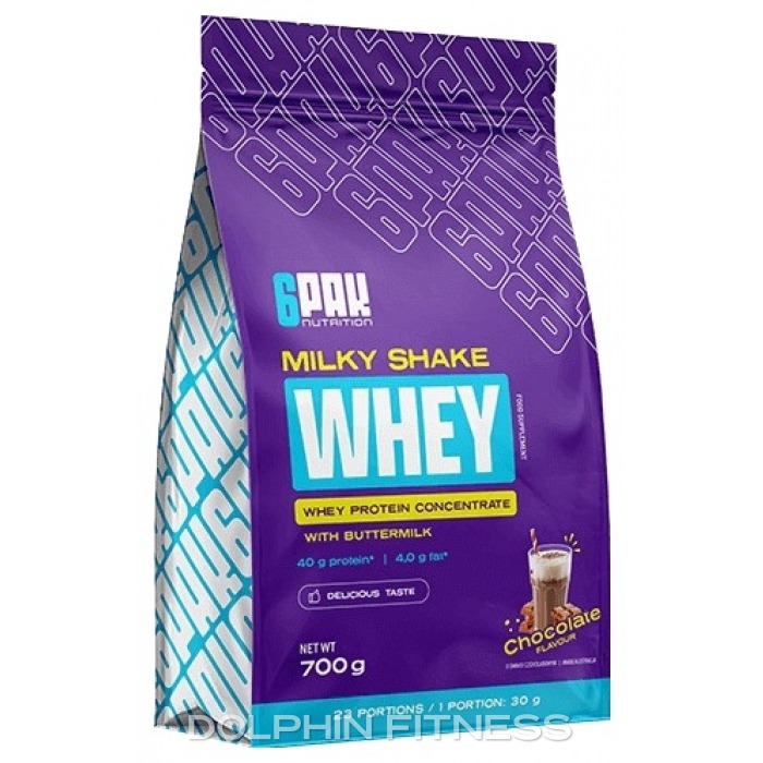 6PAK Nutrition Milky Shake Whey - chocolate flavor protein powder by 6PAK Nutrition