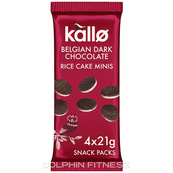 Kallo Rice Snacks Kallo Belgian Dark Chocolate Rice Cake Minis 1 x 4 Snack Packs