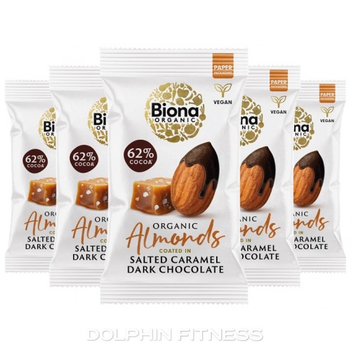 Almonds Coated in Salted Caramel Dark Chocolate