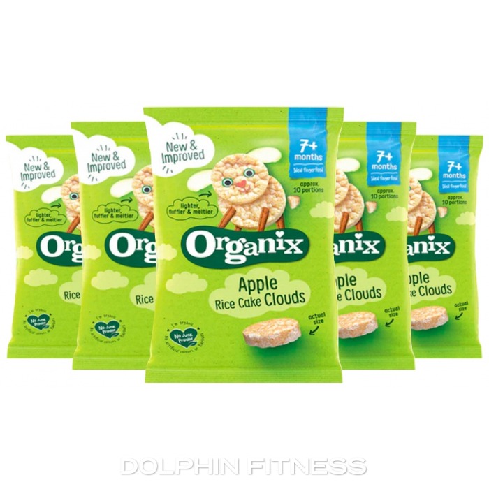 Organix Organic Apple Rice Cake Clouds 7m+ 6 x 40g