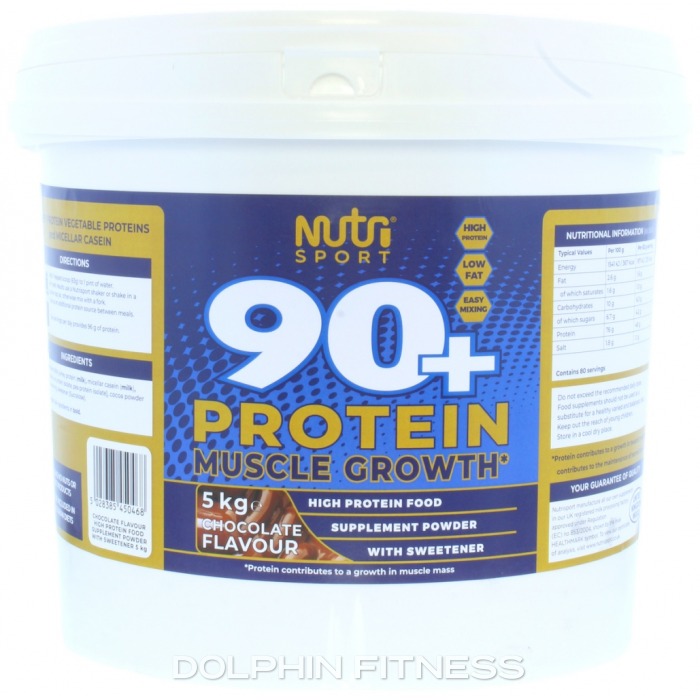 90+ Protein Muscle Growth Chocolate - Chocolate flavour flavor protein powder by NutriSport