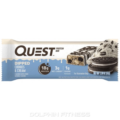 Quest Nutrition Dipped Cookies & Cream Protein Bar 1 Bar