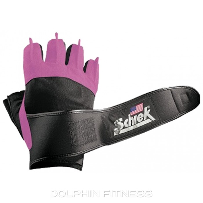 Schiek Sports Platinum Lifting Gloves with Wrist Wraps 540p Pink