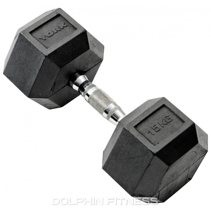 15 Kg York Fitness 15kg York PVC Hex Dumbbell X 15 Kg