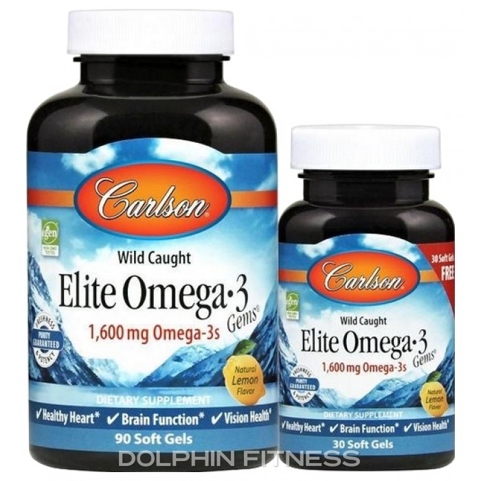 Carlson Labs Elite Omega-3 Gems 1600 mg 90 + 30 Softgels