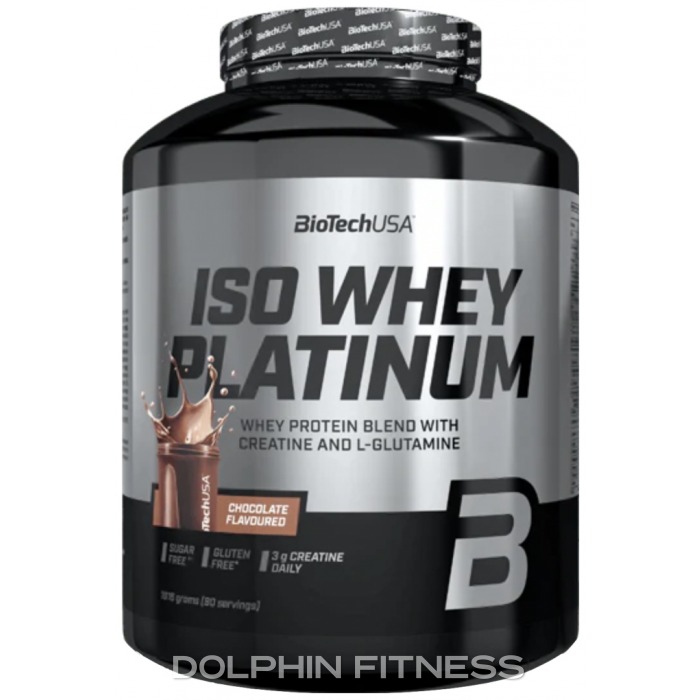 Iso Whey Platinum Chocolate - Chocolate flavor protein powder by BioTechUSA