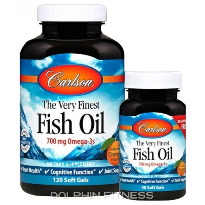 Carlson Labs The Very Finest Fish Oil 700 mg 120+30 Softgels