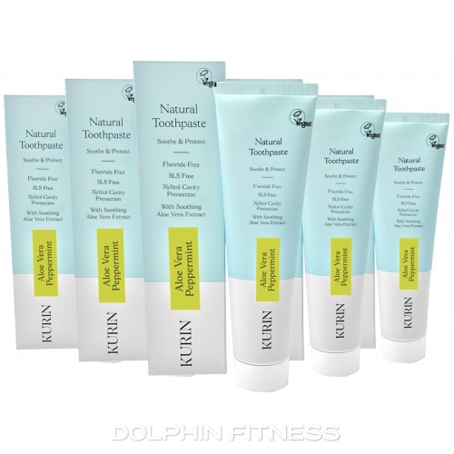 Kurin Natural Toothpaste Soothe & Protect (8 x 100 ml) Aloe Vera Peppermint
