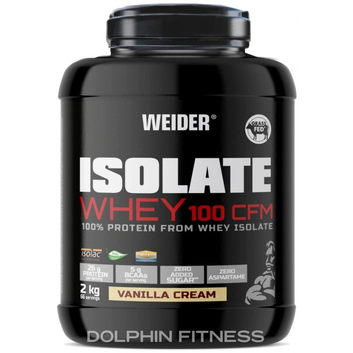 Isolate Whey 100 CFM Vanilla Cream - VANILLA CREAM flavor protein powder by Weider