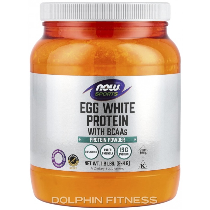Egg White Protein with BCAAs - Unflavoured flavor protein powder by NOW Sports