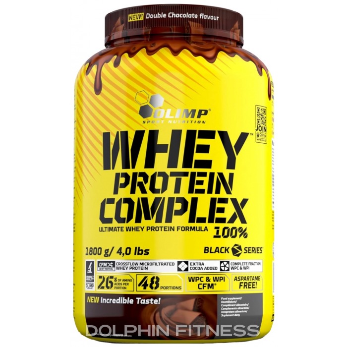 Olimp Whey Protein Complex 1800g Chocolate - Double Chocolate flavor protein powder by Olimp Sport Nutrition