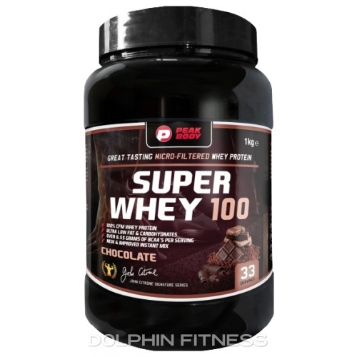 Super Whey 100 Chocolate - Chocolate flavor protein powder by Peak Body