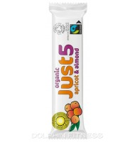 Tropical Wholefoods Just5 Organic Apricot & Almond Bar
