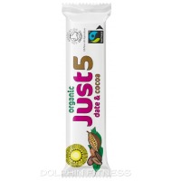 Tropical Wholefoods Just5 Organic Date & Cocoa Bar