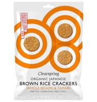 Clearspring Organic Japanese Brown Rice Crackers Whole Sesame