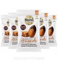 Biona Organic Almonds Coated in Salted Caramel Dark Chocolate