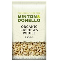 Minton & Donello Organic Cashews Whole