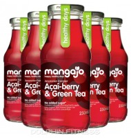Mangajo Iced Tea Drink (12 x 250 ml) Acai-Berry & Green Tea