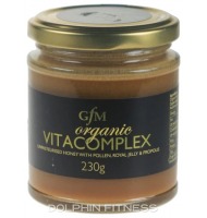 GfM Organic Vitacomplex Honey with Royal Jelly, Propolis and Pollen