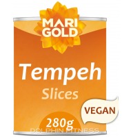 Marigold Tempeh Slices in Spring Water