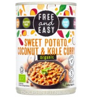 Free & Easy Organic Sweet Potato, Coconut and Kale Curry