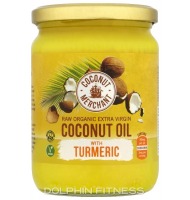 Coconut Merchant Raw Organic Extra Virgin Coconut Oil with Turmeric