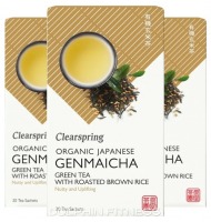 Clearspring Organic Japanese Genmaicha Green Tea with Roasted Brown Rice