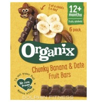 Organix Chunky Banana & Date Fruit Snack Bar 12m+