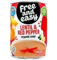Free & Easy Organic Lentil and Red Pepper Soup