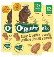 Organix Gruffalo Biscuits Organix (3 x 5 x 20g) Cocoa & Vanilla