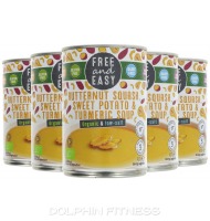 Free & Easy Organic & Low Salt Butternut Squash Sweet Potato & Turmeric Soup