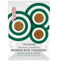 Clearspring Organic Japanese Brown Rice Crackers Green Nori & Tamari
