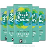 Seed & Bean Organic Rich Milk Chocolate Cornish Sea Salt and Lime 37% Cocoa