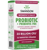 Swanson Women's Daily Probiotic + Prebiotic FOS 35 Billion CFU