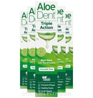 Aloe Dent Triple Action Aloe Vera Fluoride Free Toothpaste