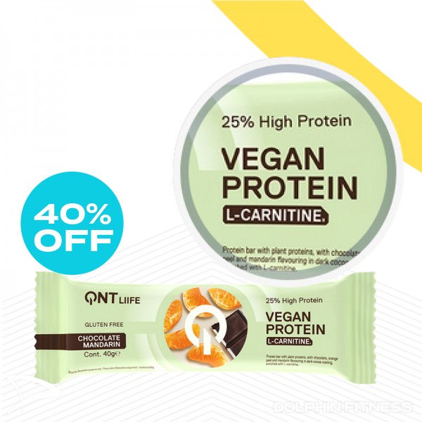 l carnitine protein bar Vegan 25% l-carnitine (40g) - Vegan bars its a smart choice for anyone looking to enhance their fitness journey. QNT Vegan Protein Bar Raspberry